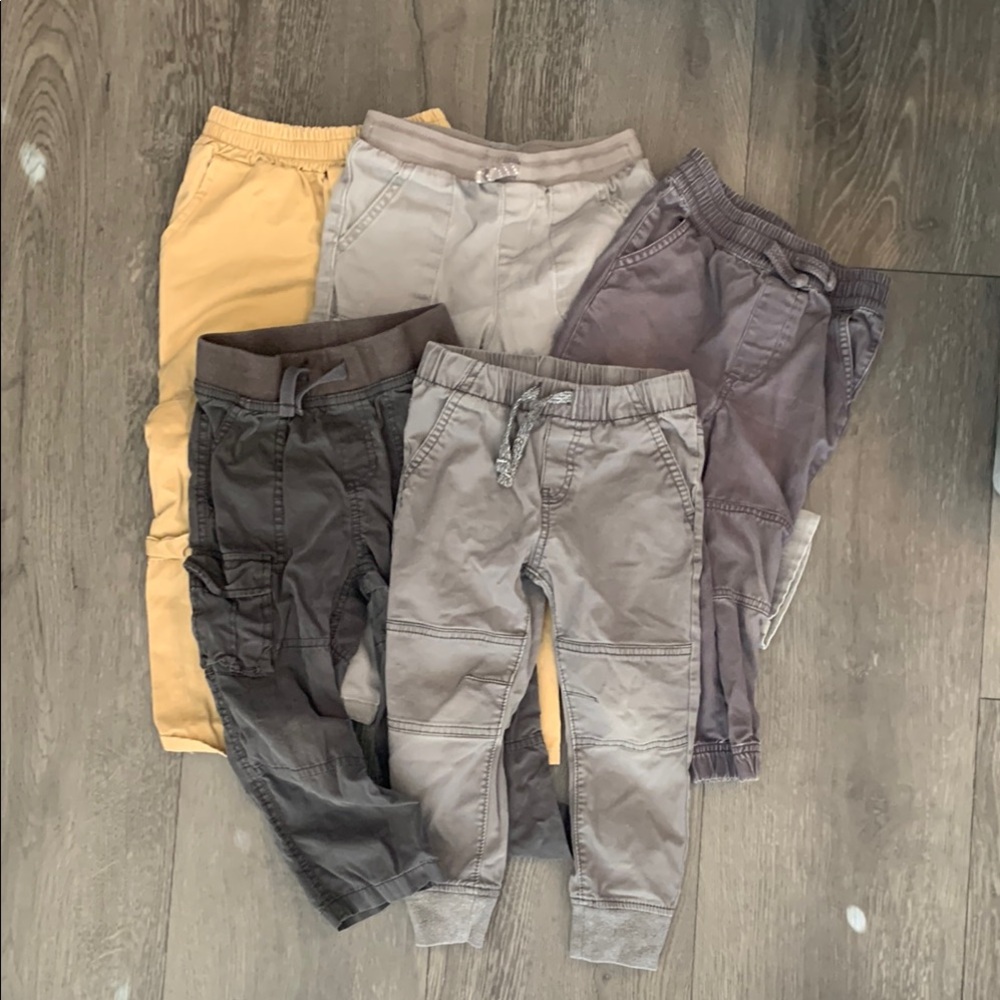 Set of 5 Boys' Jogger Pants in Neutral Tones size 3t
